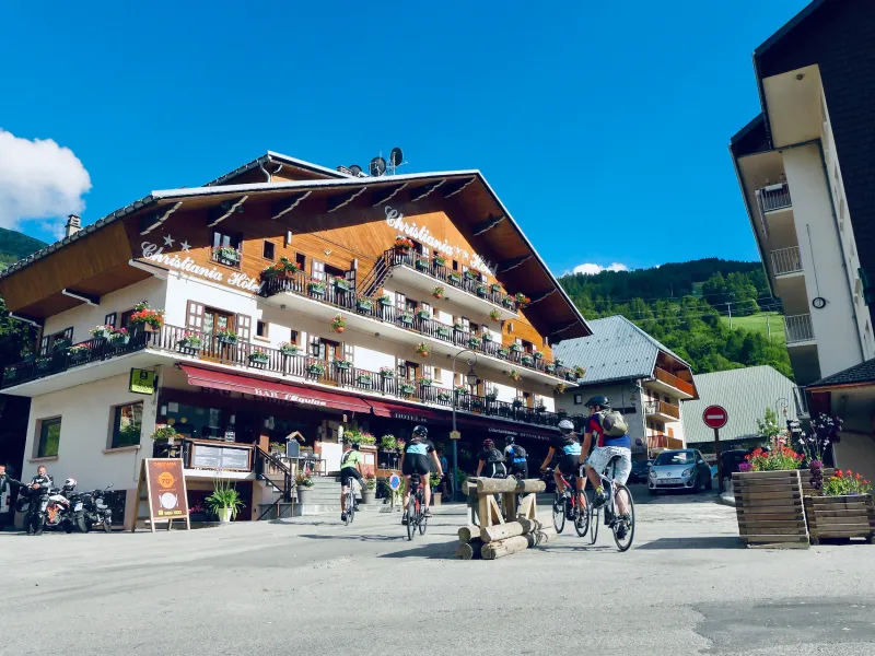 Aankomst in het hotel in Valloire