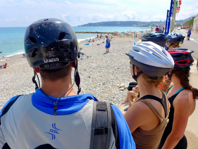 Aankomst aan zee in Menton