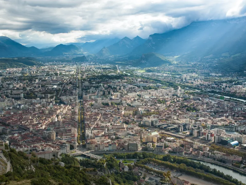 Einde van de dag in Grenoble
