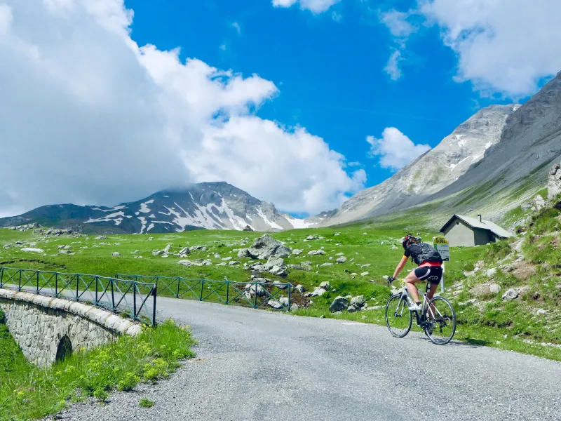Einde van de noordelijke helling van de Col de la Cayolle