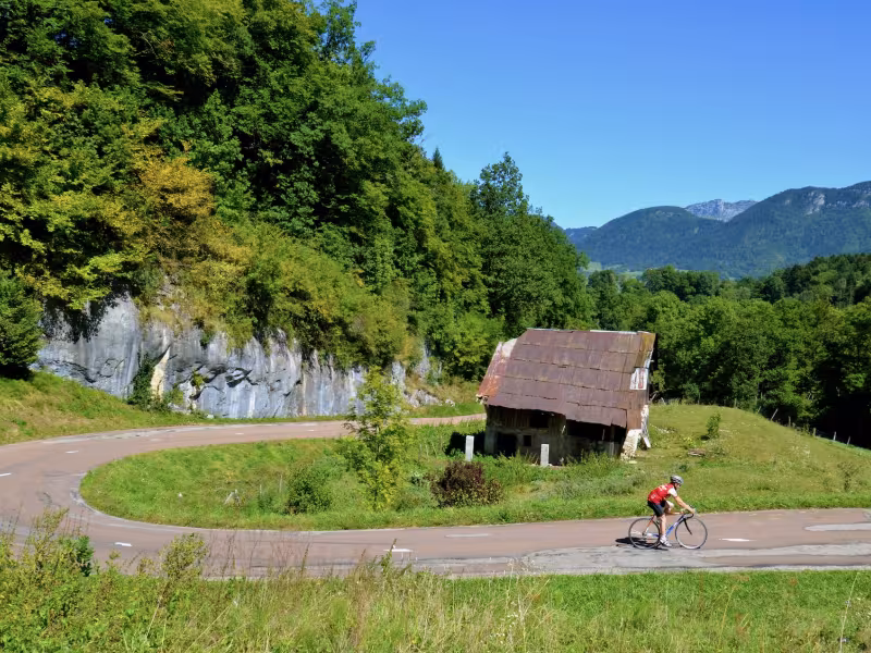 De klim naar de Col du Frêne