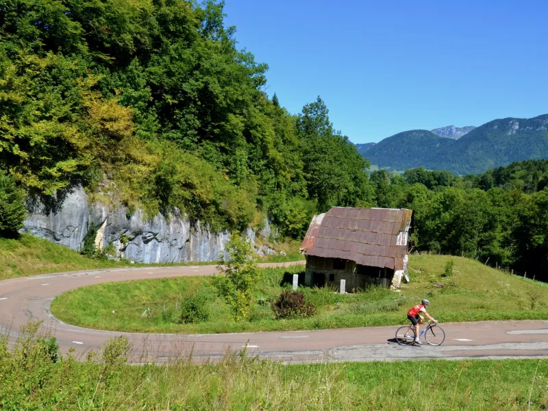 De klim naar de Col du Frêne