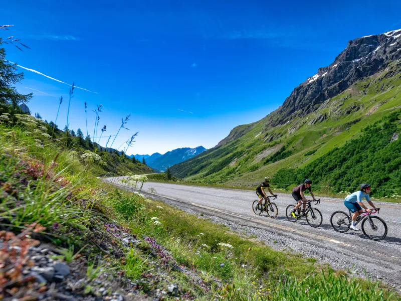 De hoge vallei van de Guisane in de richting van de Col du Galibier