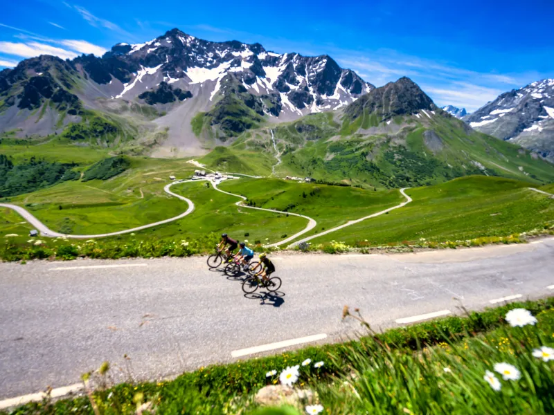 Beklimming van de zuidkant van de Col du Galibier