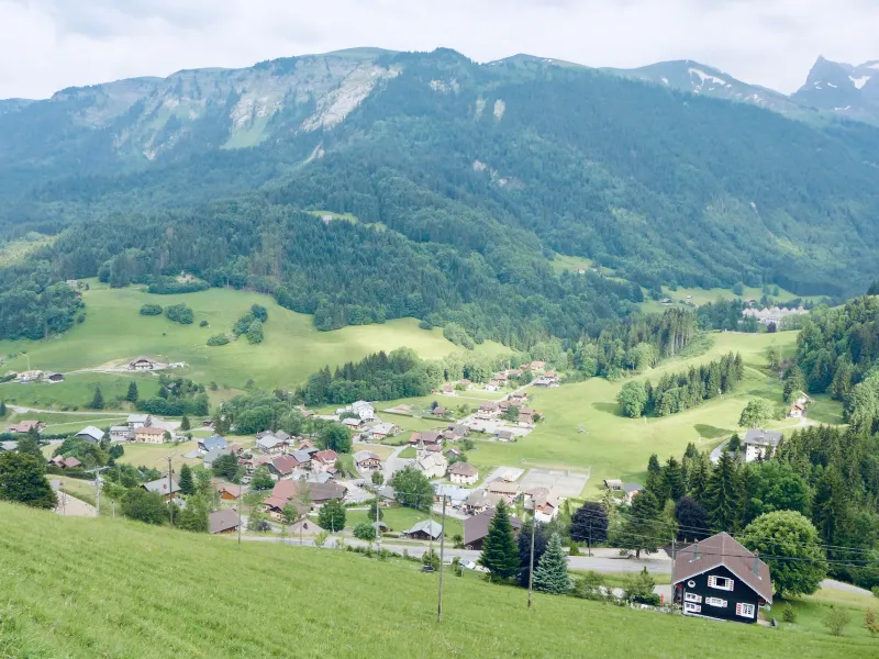 Le Reposoir aan de noordkant van de Col de la Colombière-pas