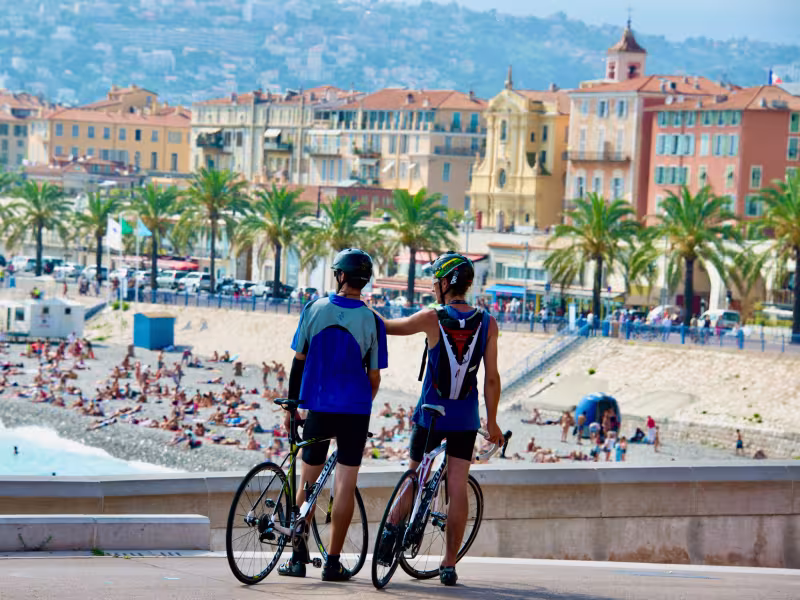 Nice, de stranden, de Promenade des Anglais, het einde van de reis