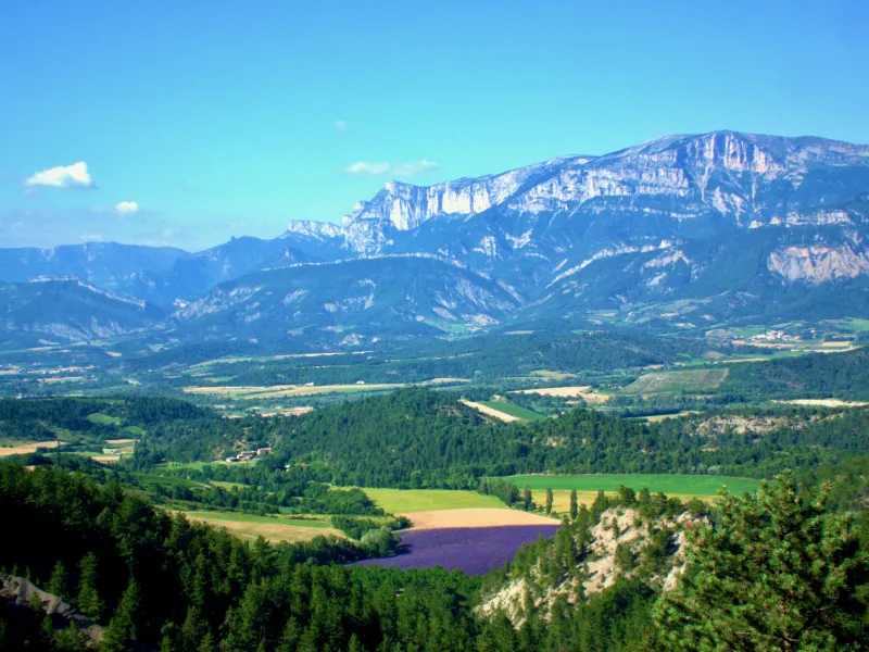 Panorama van de Glandasse vanaf Barnave