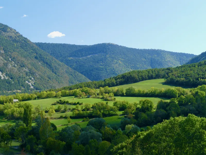 Landschappen van de Haut-Verdon richting Thorame-Haute