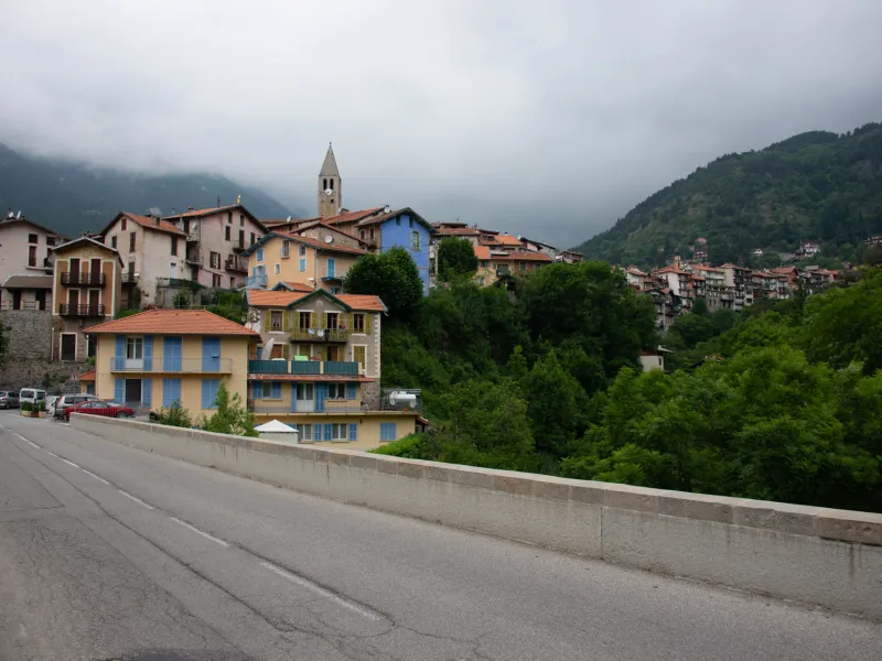 Aankomst in Saint-Martin-Vésubie