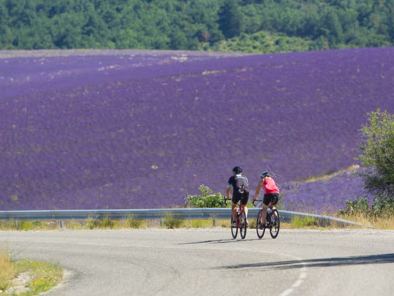 Fietsers in de Baronnies