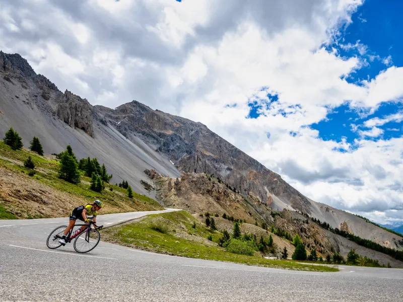 Afdaling van de zuidkant van de Col d'Izoard