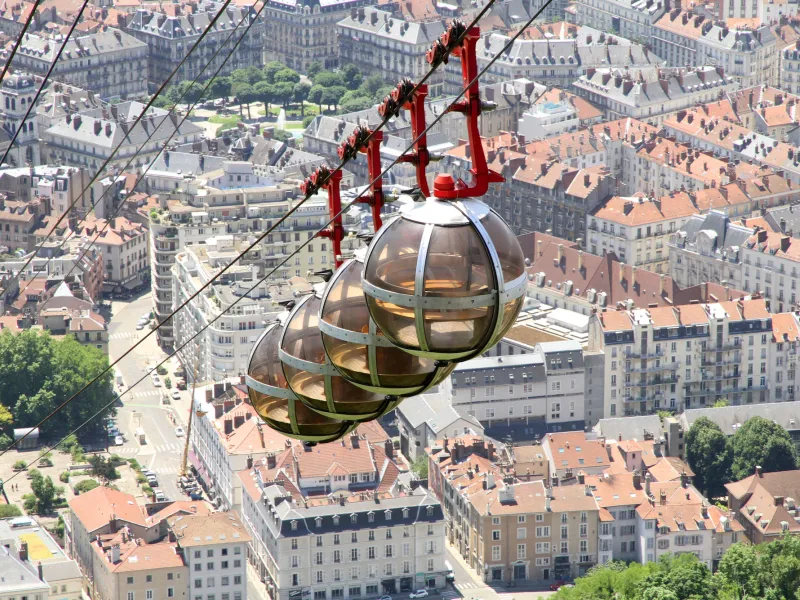 De beroemde Bastille kabelbaan in Grenoble