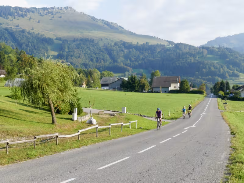 Fietsen over de wegen van de Chablais