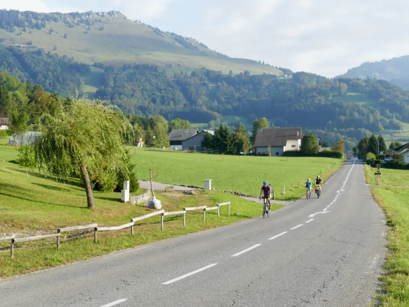 Fietsen over de wegen van de Chablais
