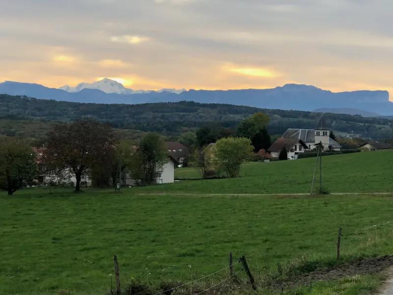 Uitzicht op de Mont Blanc vanaf de Vuache