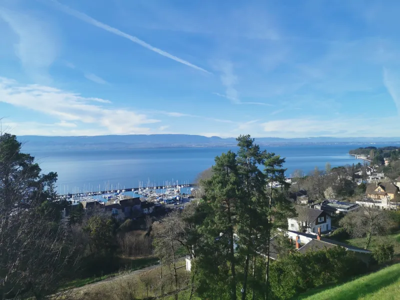 Uitzicht op de haven van Thonon-les-bains