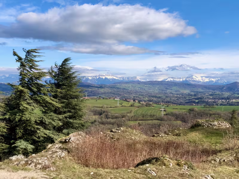 Uitzicht op de Alpen vanaf Chaumont