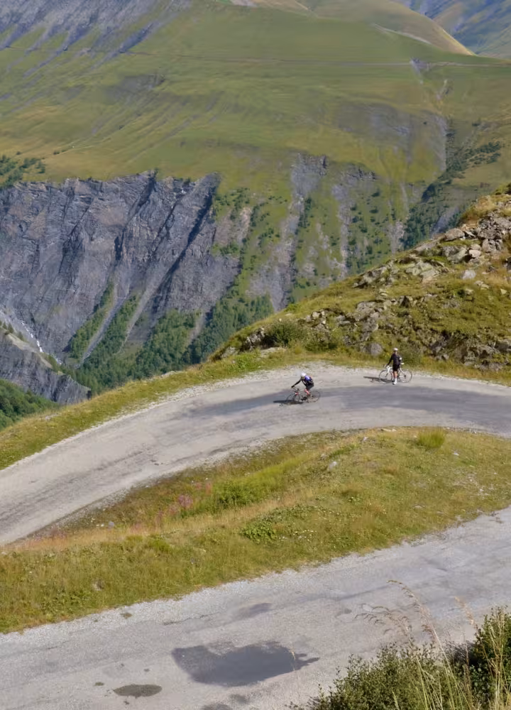 Op de Col de Sarenne tussen Alpe d'Huez en La Grave