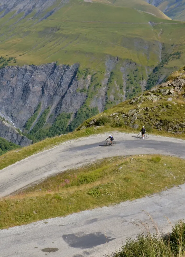 Op de Col de Sarenne tussen Alpe d'Huez en La Grave