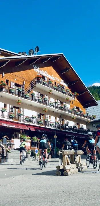 Aankomst in het hotel in Valloire