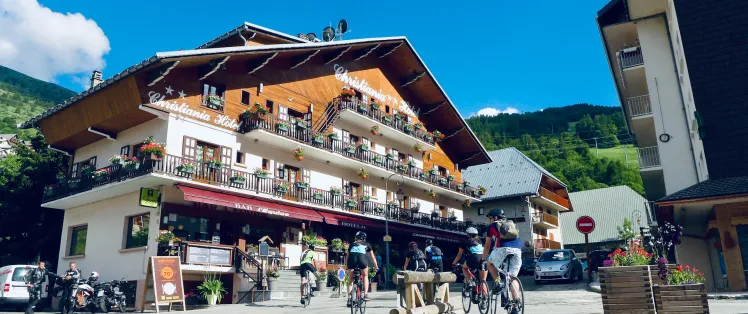 Aankomst in het hotel in Valloire