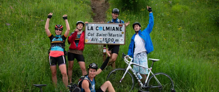 Feest op de Col Saint-Martin pas