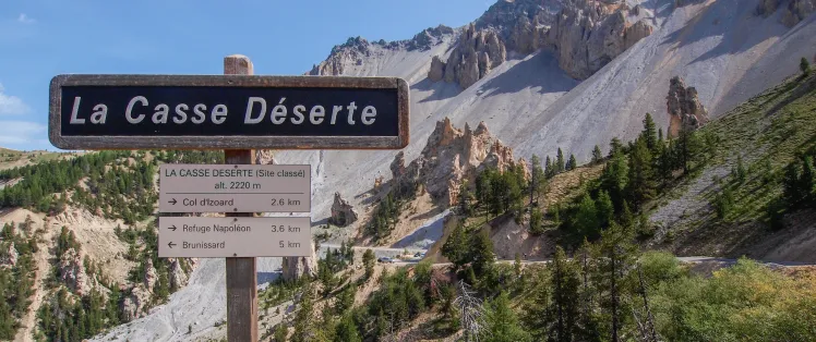 La Casse Déserte, een illustratie van het werk van erosie
