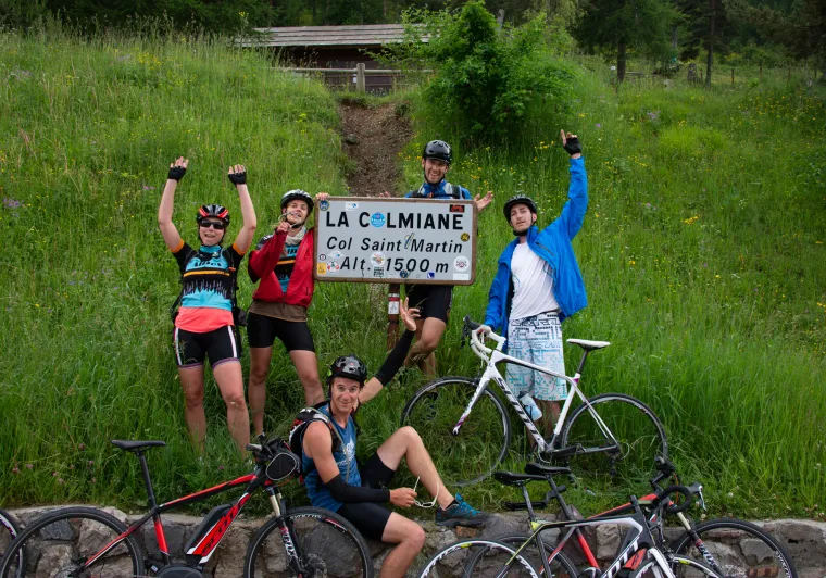 Feest op de Col Saint-Martin pas