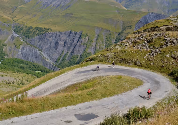 Op de Col de Sarenne tussen Alpe d'Huez en La Grave