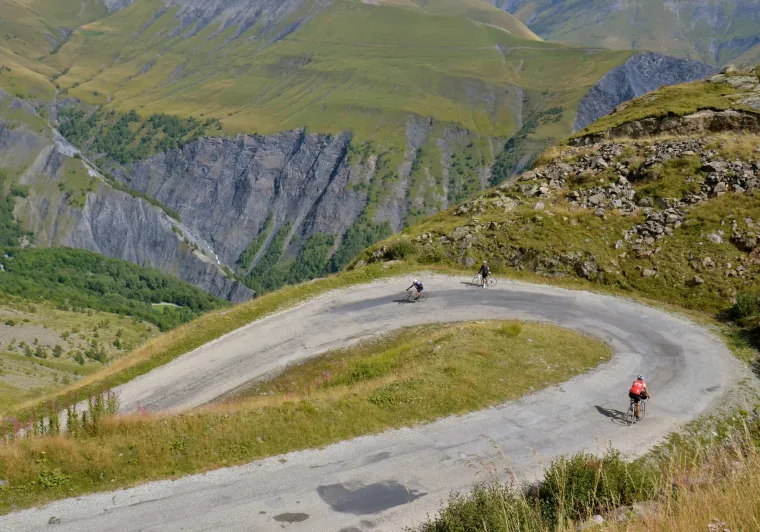 Op de Col de Sarenne tussen Alpe d'Huez en La Grave